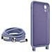 Cover Semirigida Per Iphone Xr Cordino Nylon 80 Cm Viola Chiaro - Foto miniatura 3