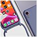 Cover Semirigida Per Iphone Xr Cordino Nylon 80 Cm Viola Chiaro - Foto miniatura 5