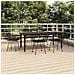 Set Da Pranzo Da Giardino 7 Pz Nero In Polyrattan - Foto miniatura 1