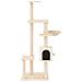 Albero Per Gatti Con Tiragraffi In Sisal Crema 142 Cm - Foto miniatura 2