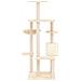 Albero Per Gatti Con Tiragraffi In Sisal Crema 142 Cm - Foto miniatura 3