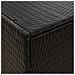 Armadietto Portaoggetti da Giardino Nero 59x40x180cm Polyrattan - Foto miniatura 8
