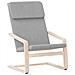 Sedia Relax Grigio Chiaro In Tessuto - Foto miniatura 2