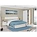 Guardaroba Waterbury, Armadio Per Camera Da Letto A 2 Ante Scorrevoli, Mobile Con 3 Ripiani E Barra Appendiabiti, 120x50h200 Cm, Rovere E Bianco - Foto miniatura 4