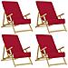 Asciugamani Da Spiaggia 4 Pz Borgogna 60x135 Cm Tessuto 400 Gsm - Foto miniatura 2