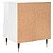 Comodini 2pz Bianco Lucido 40x35x50 Cm In Legno Multistrato - Foto miniatura 4