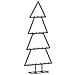 Albero Di Natale Decorativo In Metallo Nero 90 Cm - Foto miniatura 2