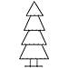 Albero Di Natale Decorativo In Metallo Nero 90 Cm - Foto miniatura 3