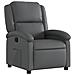 Poltrona Reclinabile Grigia In Similpelle - Foto miniatura 1