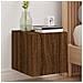 Mobile Tv A Parete Con Luci Led Rovere Marrone 30,5x35x30 Cm - Foto miniatura 1