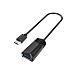 Cavo USB Type C M / USB A F, USB 3.2 gen. 1, 0,15 metri, nero - Foto miniatura 1