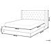 Letto Velluto Forbach 140 X 200 Cm Grigio - Foto miniatura 4