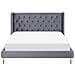 Letto Velluto Forbach 140 X 200 Cm Grigio - Foto miniatura 6