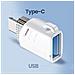 Adattatore Otg Da Usb Femmina A Usb-c Maschio Compatto, Bianco - Foto miniatura 5