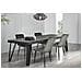Set 4 Sedie Sala Da Pranzo Ariis Gambe In Acciaio Nero Opaco, Velluto Grigio Scuro - Foto miniatura 2