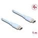 Usb 2.0 Kabel Usb Type-c™ Stecker Zu Stecker Pd 3.0 60 W 1 M Blau Silikon (81234) - Foto miniatura 1