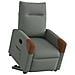 Poltrona Alzapersona Reclinabile Grigio Scuro In Tessuto - Foto miniatura 3