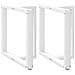 Gambe Tavolo Pranzo Forma T 2pz Bianco 80x35x(72-73) Cm Acciaio - Foto miniatura 1