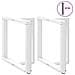 Gambe Tavolo Pranzo Forma T 2pz Bianco 80x35x(72-73) Cm Acciaio - Foto miniatura 3