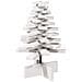Albero Di Natale Decorativo Bianco 60 Cm Legno Massello Di Pino - Foto miniatura 2