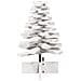 Albero Di Natale Decorativo Bianco 60 Cm Legno Massello Di Pino - Foto miniatura 3