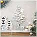 Albero Di Natale Decorativo Bianco 60 Cm Legno Massello Di Pino - Foto miniatura 1