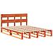 Letto Senza Materasso Marrone Cera 120x200 Cm In Legno Di Pino - Foto miniatura 3