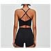 Set Di Leggings E Reggiseno Sportivo Incrociato Black S - Foto miniatura 1