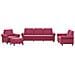 Set Di Divani 4 Pz Con Cuscini Rosso Vino In Velluto - Foto miniatura 1