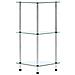 Lusso Casadino -  Scaffale A 3 Livelli Trasparente 30x30x67 Cm In Vetro Temperato - Foto miniatura 3