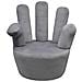 Poltrona A Forma Di Mano Grigia In Velluto - Foto miniatura 1
