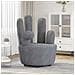 Poltrona A Forma Di Mano Grigia In Velluto - Foto miniatura 8