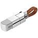 Portachiavi Con Cavo Dati Arancione-grigio 4 In 1 - Ricarica Rapida - Foto miniatura 4