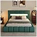 Omaha Letto Nuvola Led Con Cassettiera 160x200cm Velluto Verde - Foto miniatura 2