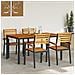 Set da Pranzo da Giardino 5 Pezzi in Legno Solido di Acacia e Metallo - Foto miniatura 4