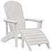 Sedie Adirondack con Poggiapiedi 2 pz Bianche HDPE - Foto miniatura 4