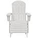 Sedie Adirondack con Poggiapiedi 2 pz Bianche HDPE - Foto miniatura 5
