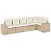 Set Divano da Giardino 6 pz con Cuscini Beige in Polyrattan - Foto miniatura 1
