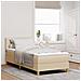 Letto con Rete con Materasso Crema 100x200 cm Tessuto - Foto miniatura 2