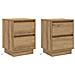 Comodini con luci LED 2 pz Rovere Artigianale 39x34.5x50 cm - Foto miniatura 1