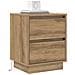 Comodini con luci LED 2 pz Rovere Artigianale 39x34.5x50 cm - Foto miniatura 3