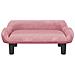 Lettino per Cani Rosa 70x40x24 cm in Velluto - Foto miniatura 3