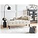 Chaise Longue Versione Destra Ivry Velluto Beige Chiaro - Foto miniatura 1