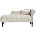 Chaise Longue Versione Destra Ivry Velluto Beige Chiaro - Foto miniatura 2