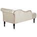 Chaise Longue Versione Destra Ivry Velluto Beige Chiaro - Foto miniatura 4