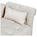 Chaise Longue Versione Destra Ivry Velluto Beige Chiaro - Foto miniatura 5