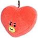 Portachiavi Peluche Con Moschettone Solido Tata Bt21, Rosso - Foto miniatura 5