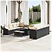 Set Divano da Giardino con cuscino 11 pcs Nero Poly Rattan - Foto miniatura 2
