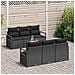 Set Divano da Giardino 7 pcs Nero - Foto miniatura 3