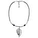 Collana Girocollo Placcata Argento Con Foglia Blu Della Foresta Blu, 40 Cm - Foto miniatura 1